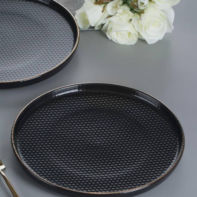 Art de la table Assiette de service noire Nordique