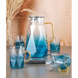 Art de la table dessert Ensemble de 1 carafe en verre et 4 tasses