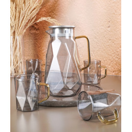 Art de la table dessert Ensemble de 1 carafe en verre et 4 tasses