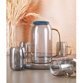 Art de la table dessert Ensemble de 1 carafe en verre et 4 tasses
