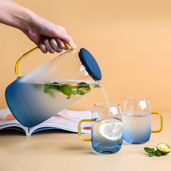 Art de la table dessert Ensemble de 1 carafe en verre et 4 tasses