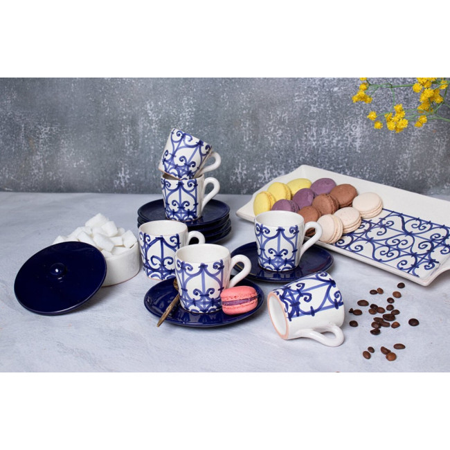 FER FORGÉ Service à café 15 pièces