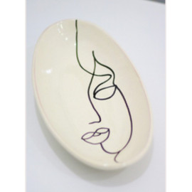 FACE ART Plat ovale creux