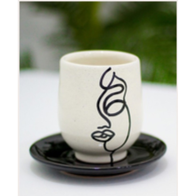 FACE ART Tasse et sous-tasse