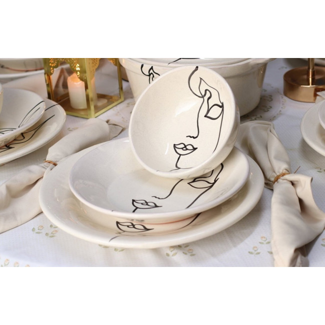 FACE ART Ensembles de 2 assiettes