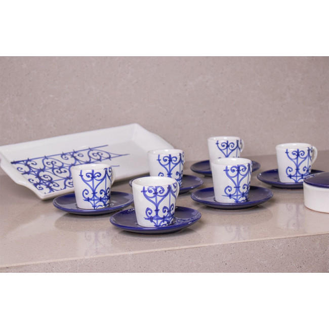 FER FORGÉ Service à café 15 pièces