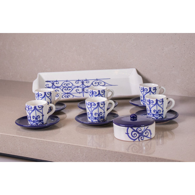 FER FORGÉ Service à café 15 pièces