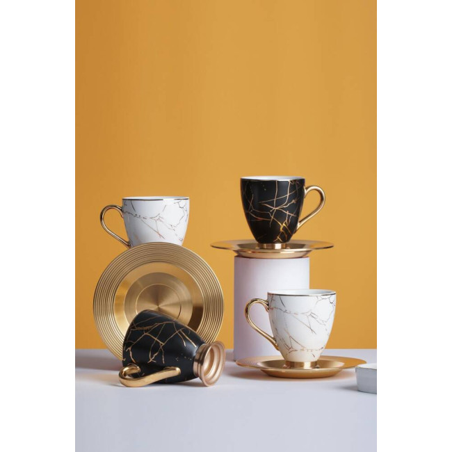 Art de la table dessert Service à café pour 6 personnes - 90 ml