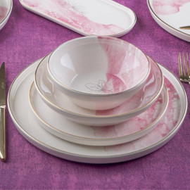 Art de table Adore: 6 personnes 27 pièces ensemble de salle à manger