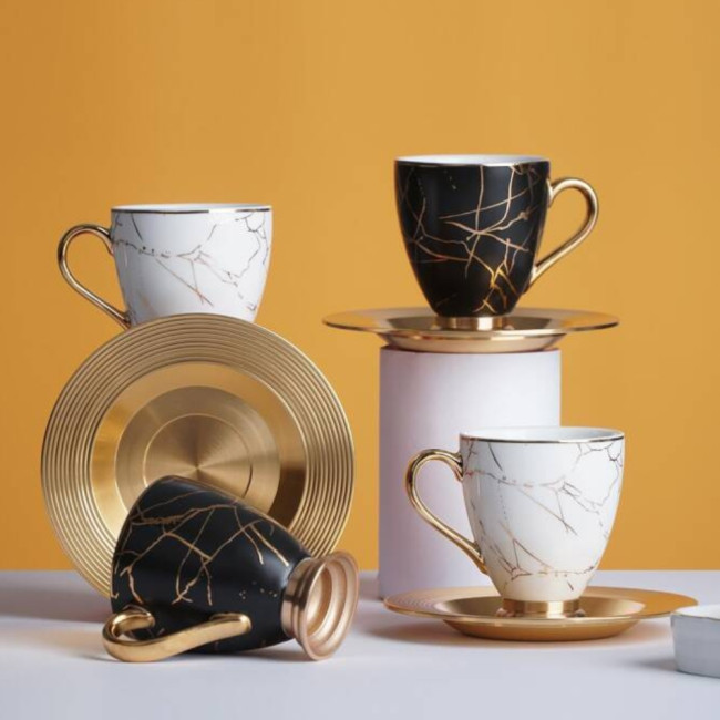 Art de la table dessert Service à café pour 6 personnes - 90 ml